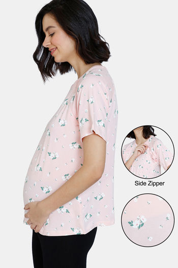 Buy Zivame Maternity Cotton Sleep Top - English Rose